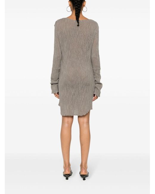 Our Legacy Gray Two Face Mini Dress