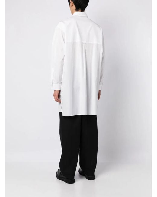 Yohji Yamamoto Overhemd Met Vlakken in het White voor heren