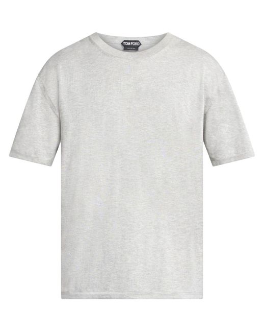 T-shirt girocollo di Tom Ford in White da Uomo