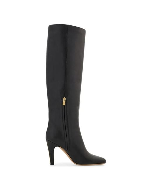 Ferragamo Black Knee High Boots