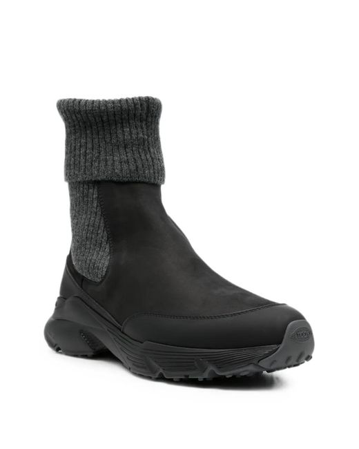 Tod's Black Round-Toe Boots