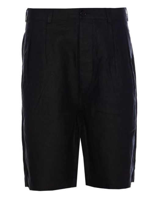 sunflower Black Linen Shorts for men
