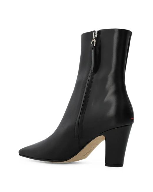Aeyde Black Maris Pointed-Toe Ankle Boots