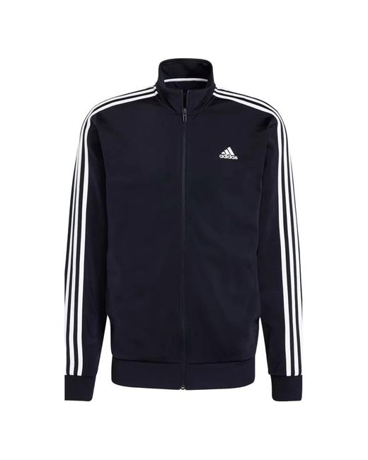 Adidas Blue Veste À Détails Rayés for men