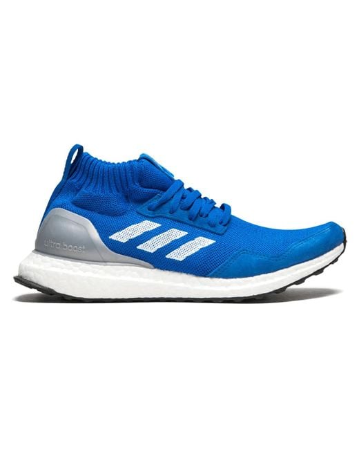 Adidas Blue Ultra Boost Mid 'run Thru Time' Shoes