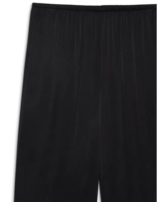 Anine Bing Black Aden High-Waisted Wide-Leg Trousers