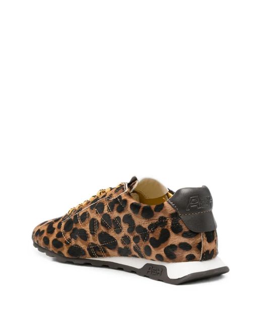 Ash Brown Leopard-Print Killbill Sneakers