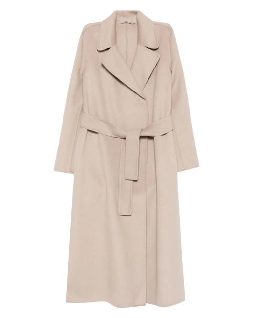 iBlues Natural Belted Long-Sleeve Coat