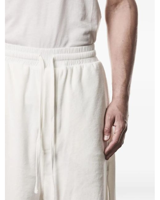 Thom Krom White Drawstring Pocket Shorts for men