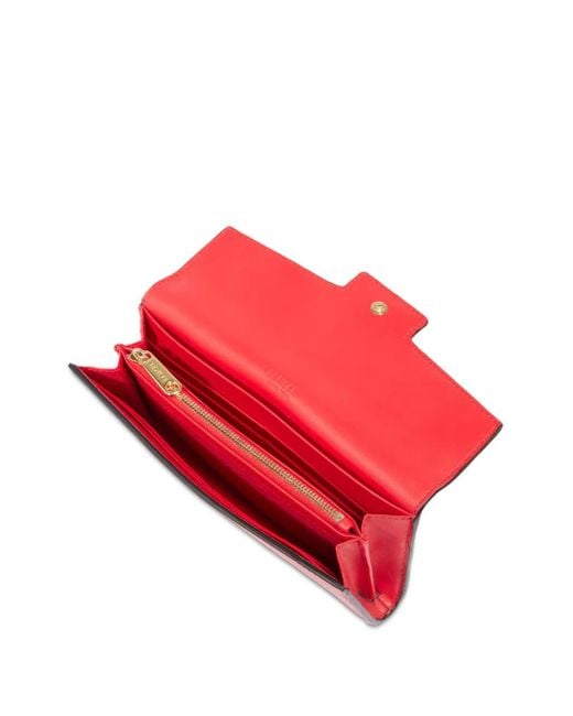 Lancel Red Long Angele Wallet