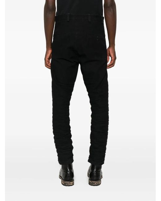 Layer Zero Black Button-Fastening Trousers for men