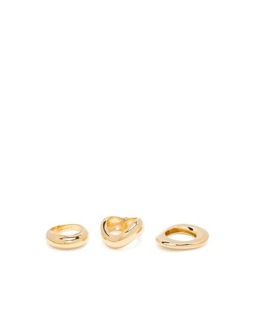 Completedworks Metallic Post-Capital Rings (Set Of Three)
