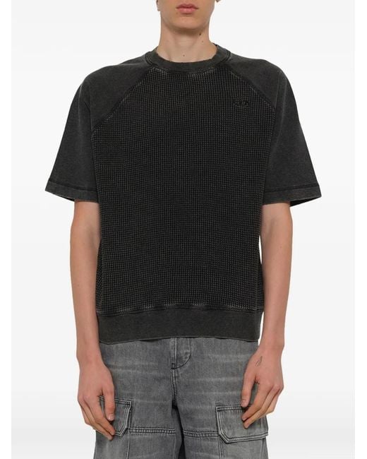 DIESEL Black T-Shirt -Wafy-Rag for men