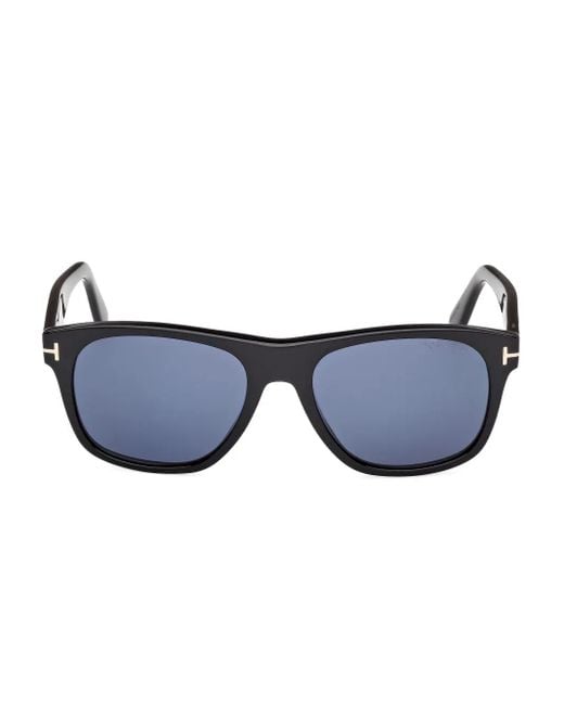 Tom Ford Blue Rectangle-Frame Sunglasses for men
