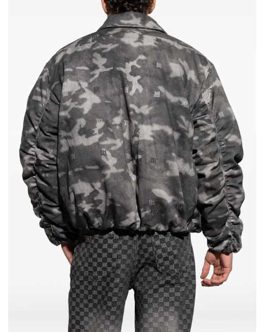 Bomber Con Stampa Camouflage di M I S B H V in Gray da Uomo