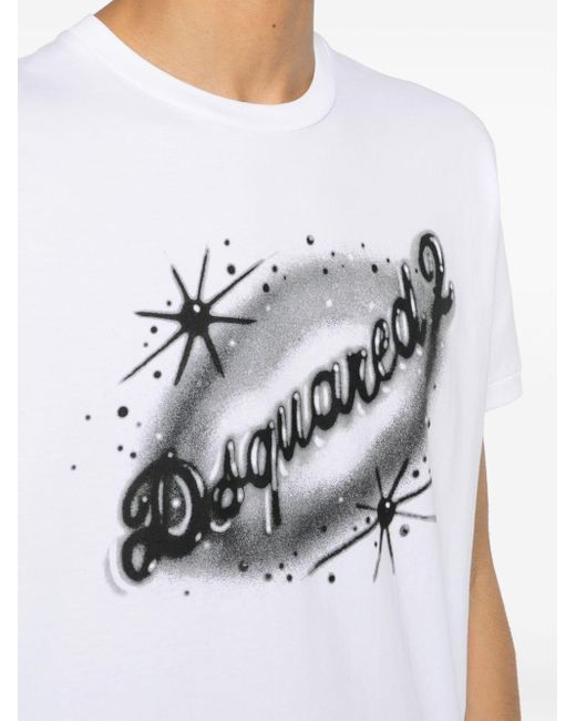 DSquared² T-Shirt mit Logo-Print in White für Herren