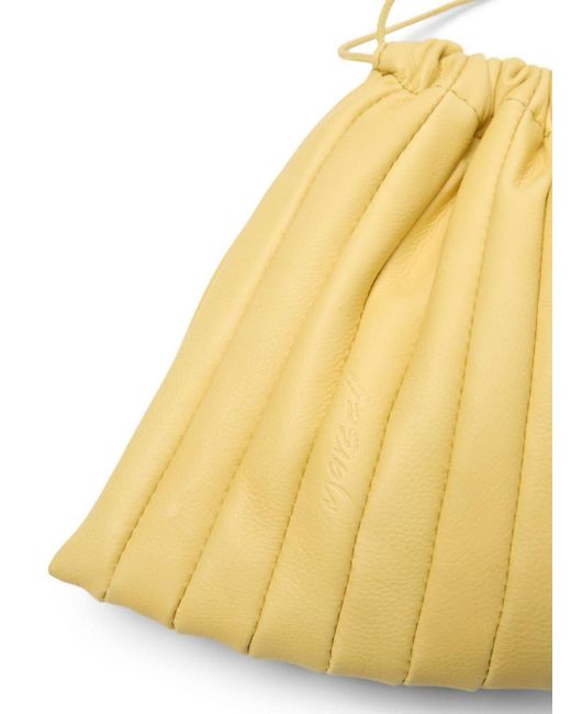 Marsèll Yellow Arriccio Pleated Leather Clutch