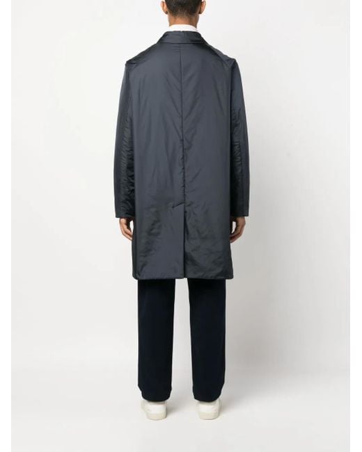 Aspesi Blue Padded Long Coat for men