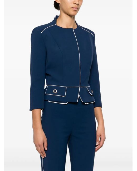 Elisabetta Franchi Blue Chic Spring Summer Jacket For