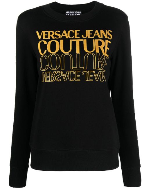 Versace Black Pullover mit Logo-Print