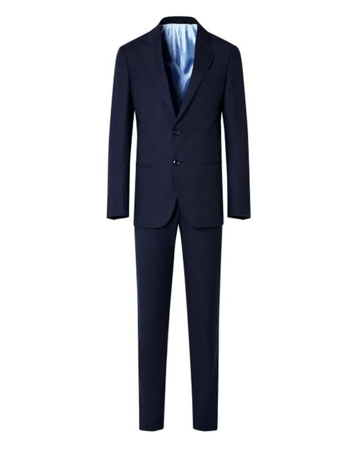 メンズ Giorgio Armani ピンストライプ スーツ Blue