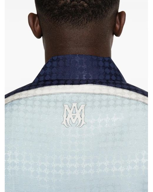 Amiri Blue Panelled Button Shirt for men