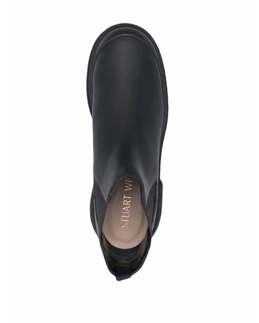 Stuart Weitzman Black Charli Platform Ankle Boots