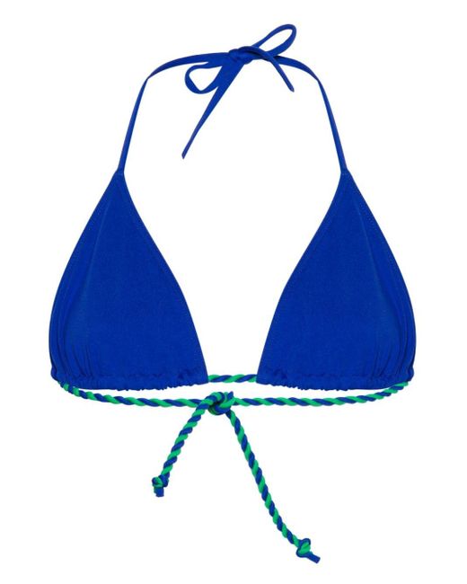 Eres Blue Toupie Braided-strap Bikini Top