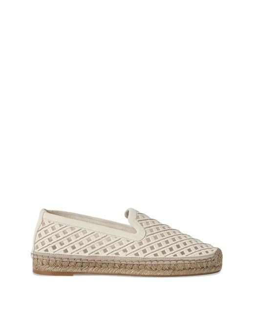 Brunello Cucinelli White Precious Net Espadrilles