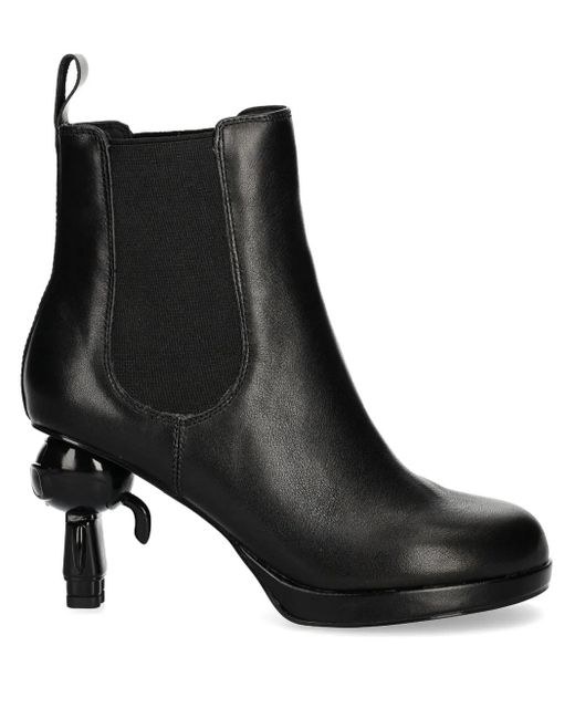 Karl Lagerfeld Black Leather Chelsea Boots