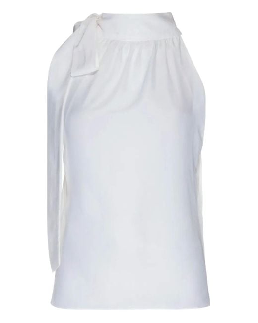 Lethicia Bronstein リボンネック ブラウス White