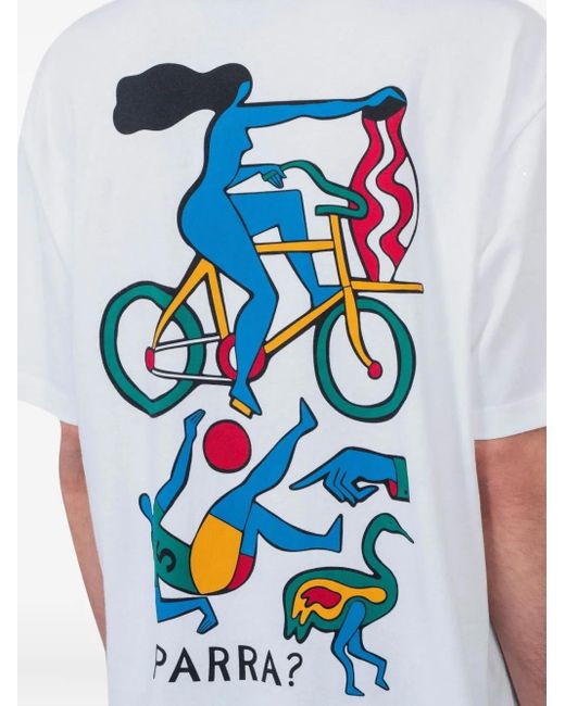 T-Shirt En Coton À Imprimé Graphique by Parra pour homme en coloris White
