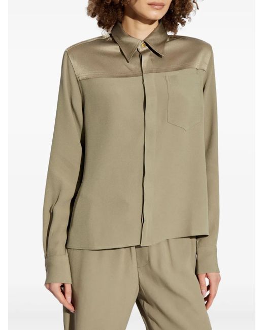 AMI Natural Taupe Shirt With Golden Buttons