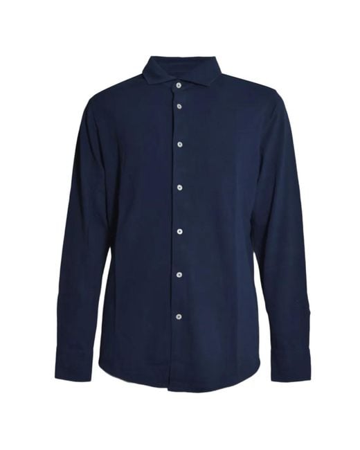 Mc2 Saint Barth Blue Chemise À Manches Longues for men