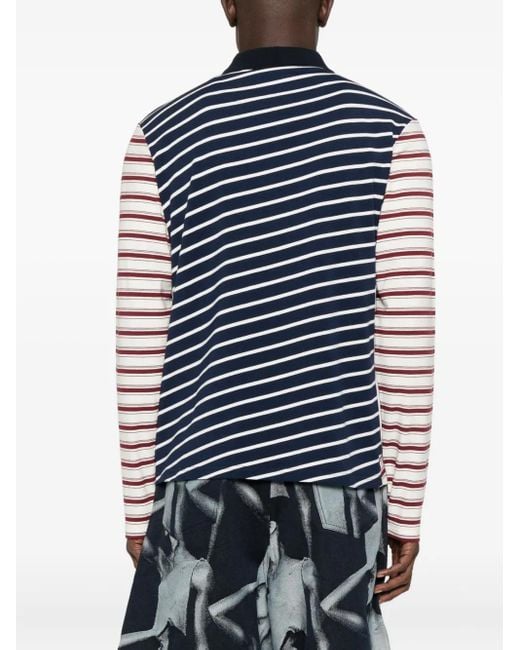 Wales Bonner Blue Striped Panelled T-Shirt for men