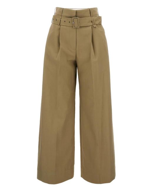 Simone Rocha Natural Bundfaltenhose mit Gürtel