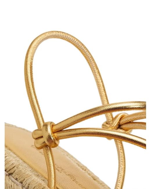 Gianvito Rossi Natural Metallic Knotted Sandals