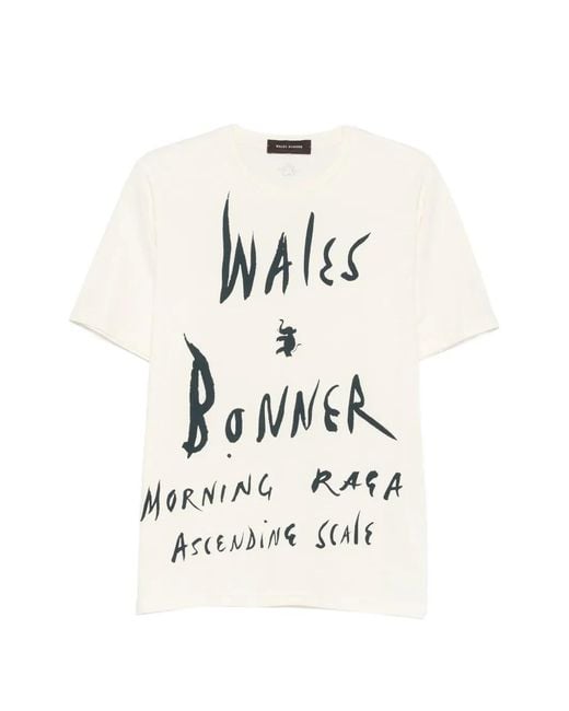 Wales Bonner White Logo-Print T-Shirt