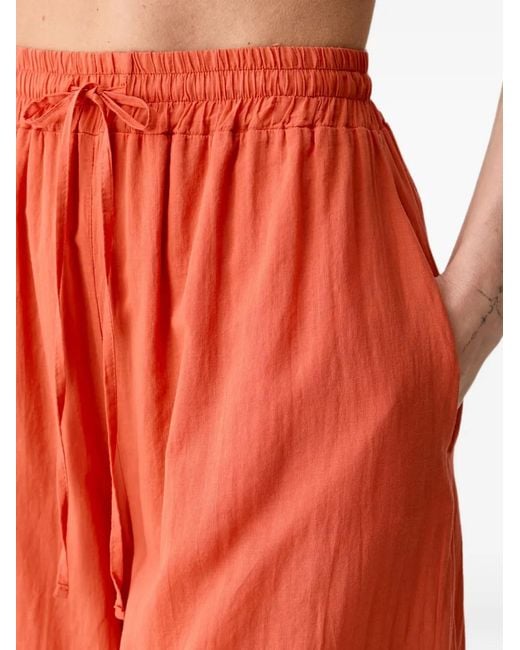 ViCOLO Red Drawstring Wide-Leg Trousers
