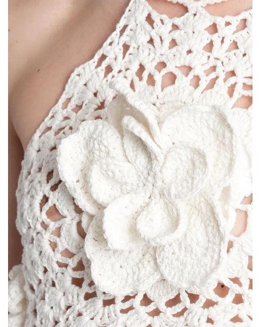 GIUSEPPE DI MORABITO White Macrame Top