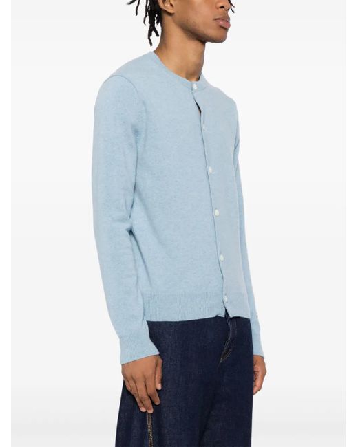 COMME DES GARÇONS PLAY Blue Wool Cardigan