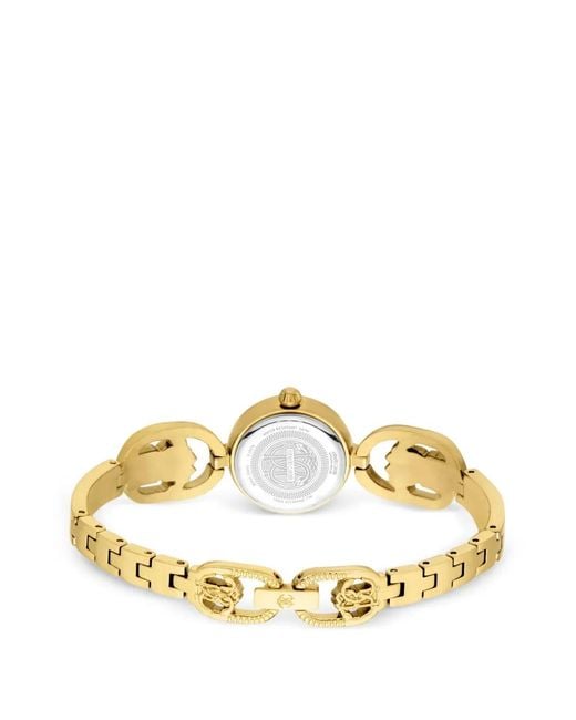 Roberto Cavalli Metallic Monogram Link 22Mm Watch