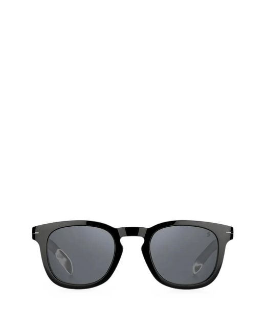 David Beckham Black Square-Frame Sunglasses for men