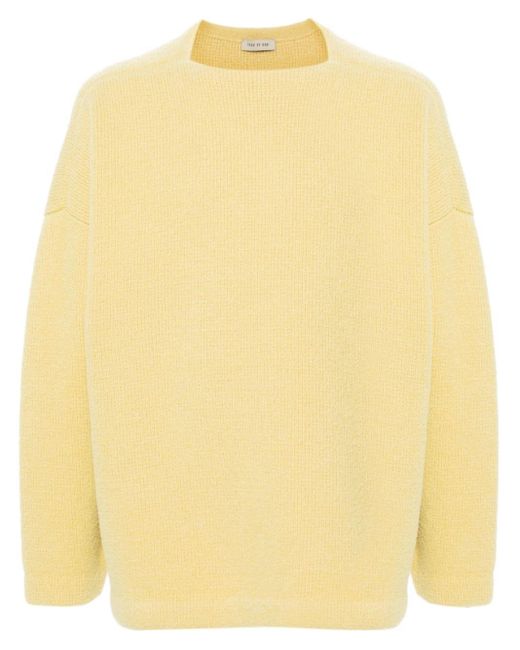 Fear Of God Yellow Knitted Bouclé Jumper for men