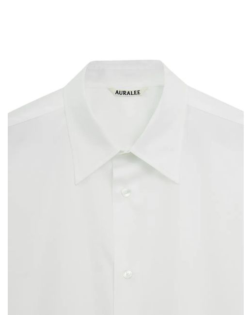 Auralee White Buttoned Long-Sleeve Shirt for men