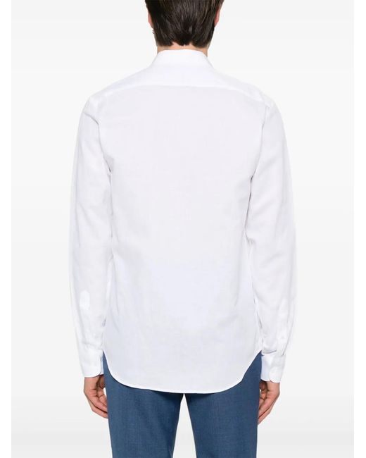 Fursac White Cheesecloth Shirt for men