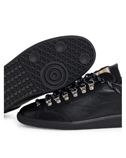 DSquared² Black Rebels Leather Sneakers for men
