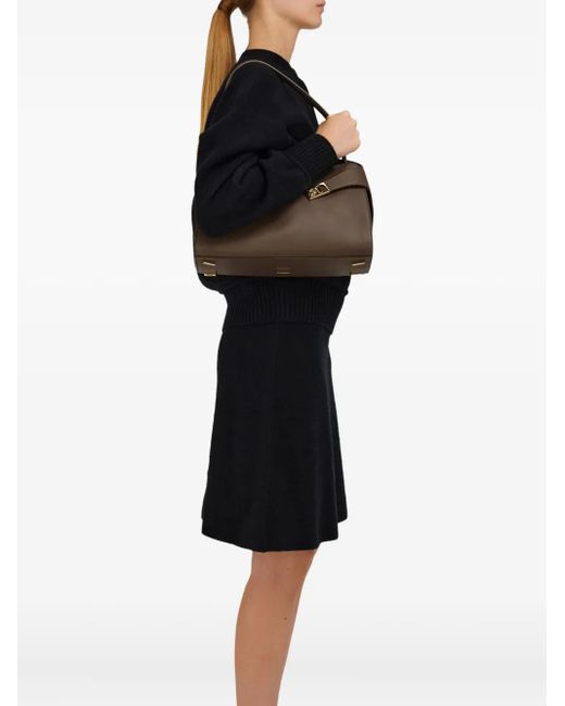 Ferragamo Brown Large Soft Hug Shoulder Bag