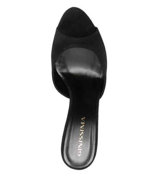 Ginissima Black Vicky Suede Heeled Sandals