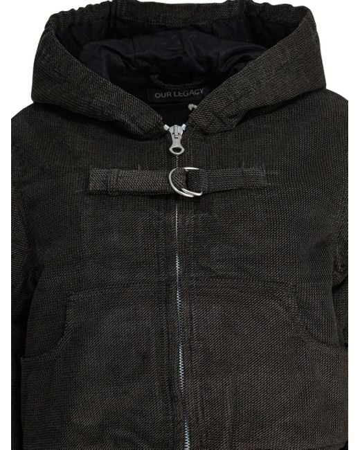 Our Legacy Black Hooded Buckle-Detail Jacket